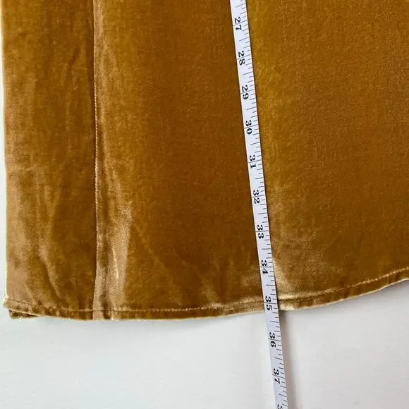 Reformation Mustard Velvet Mini Dress - Picture 15 of 15